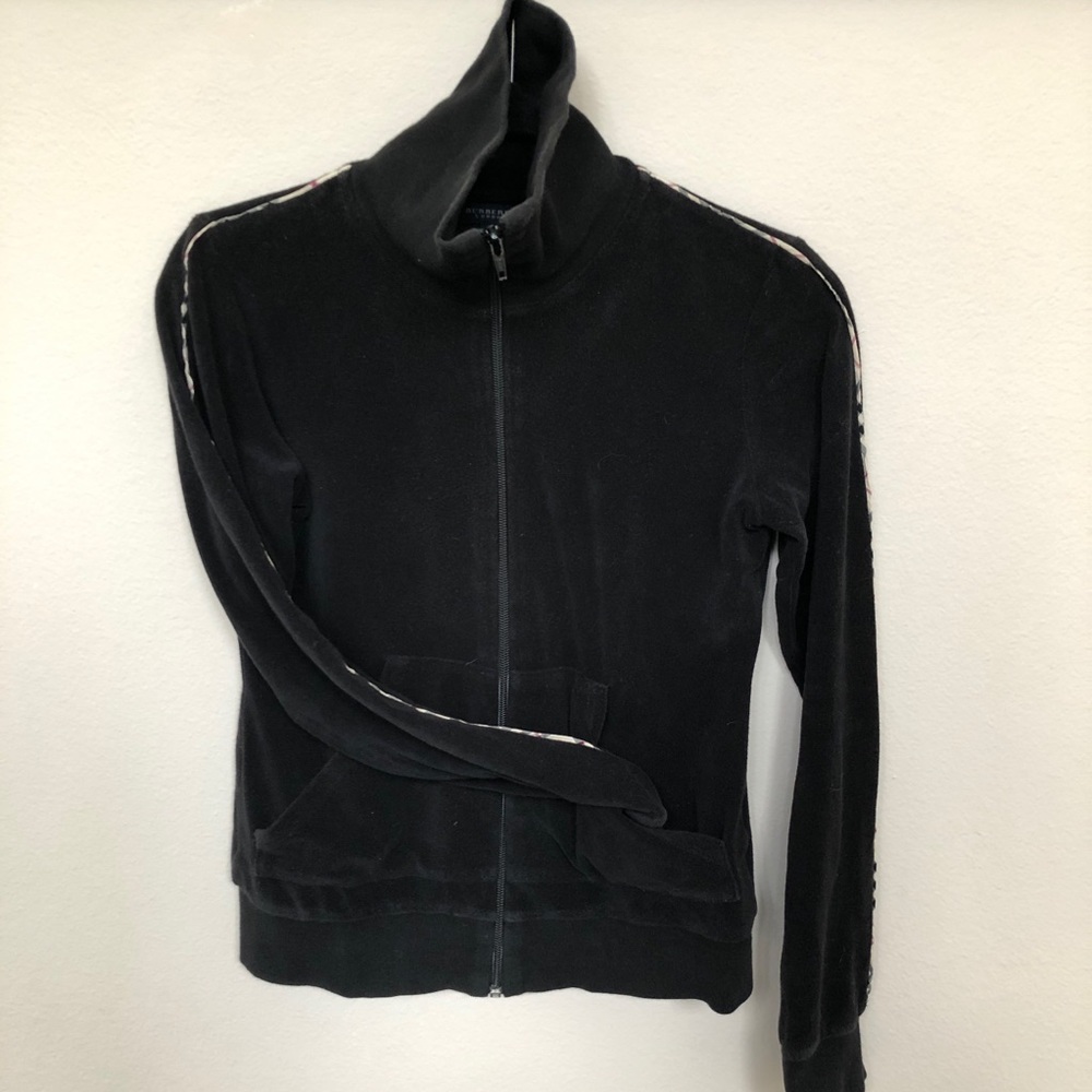 Burberry Check-trim Terry Sweatshirt